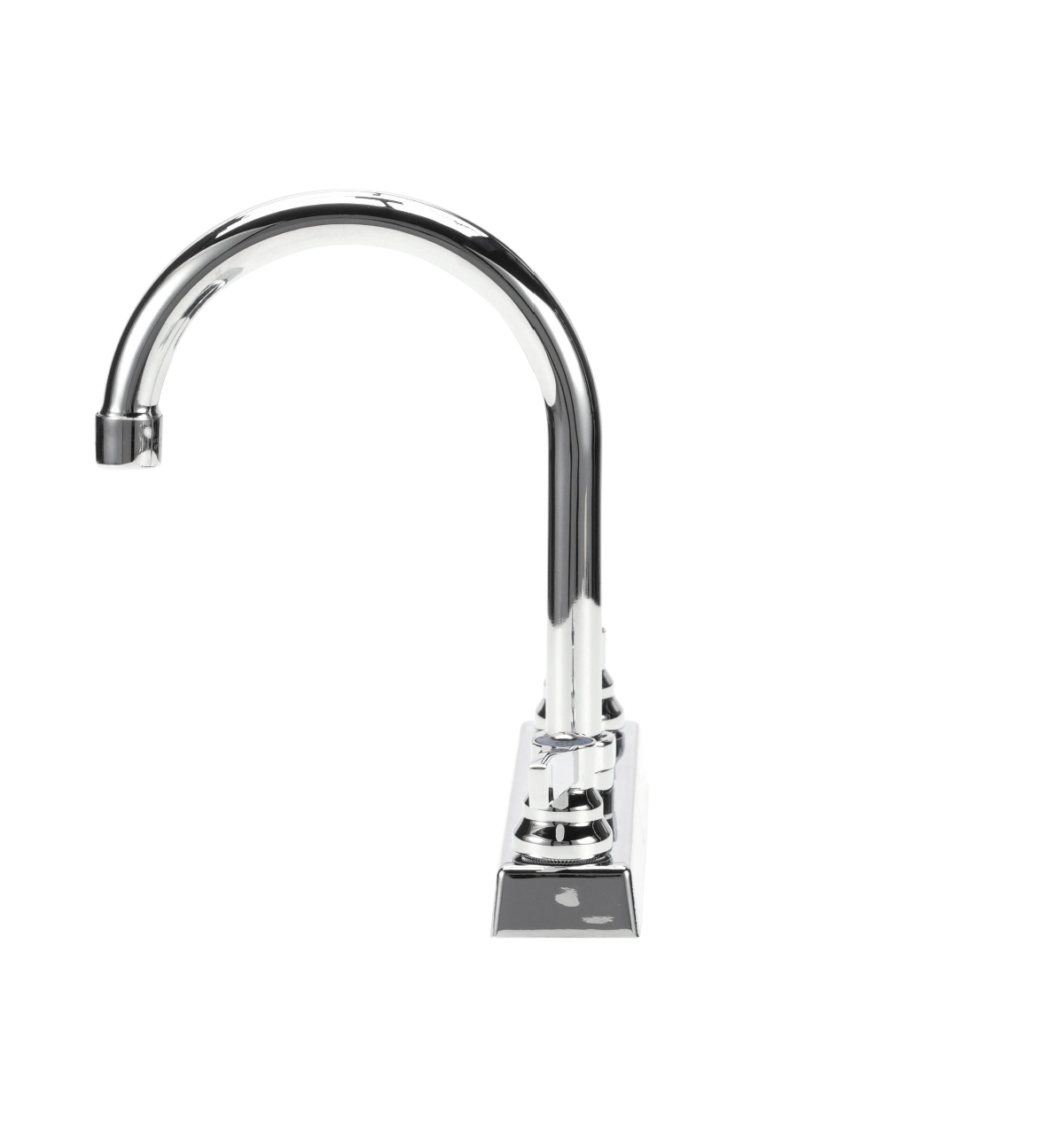 TOP-LINE® 8" OC Deck Mount Faucet Ceramic Valves with 6" Swivel Gooseneck Spout