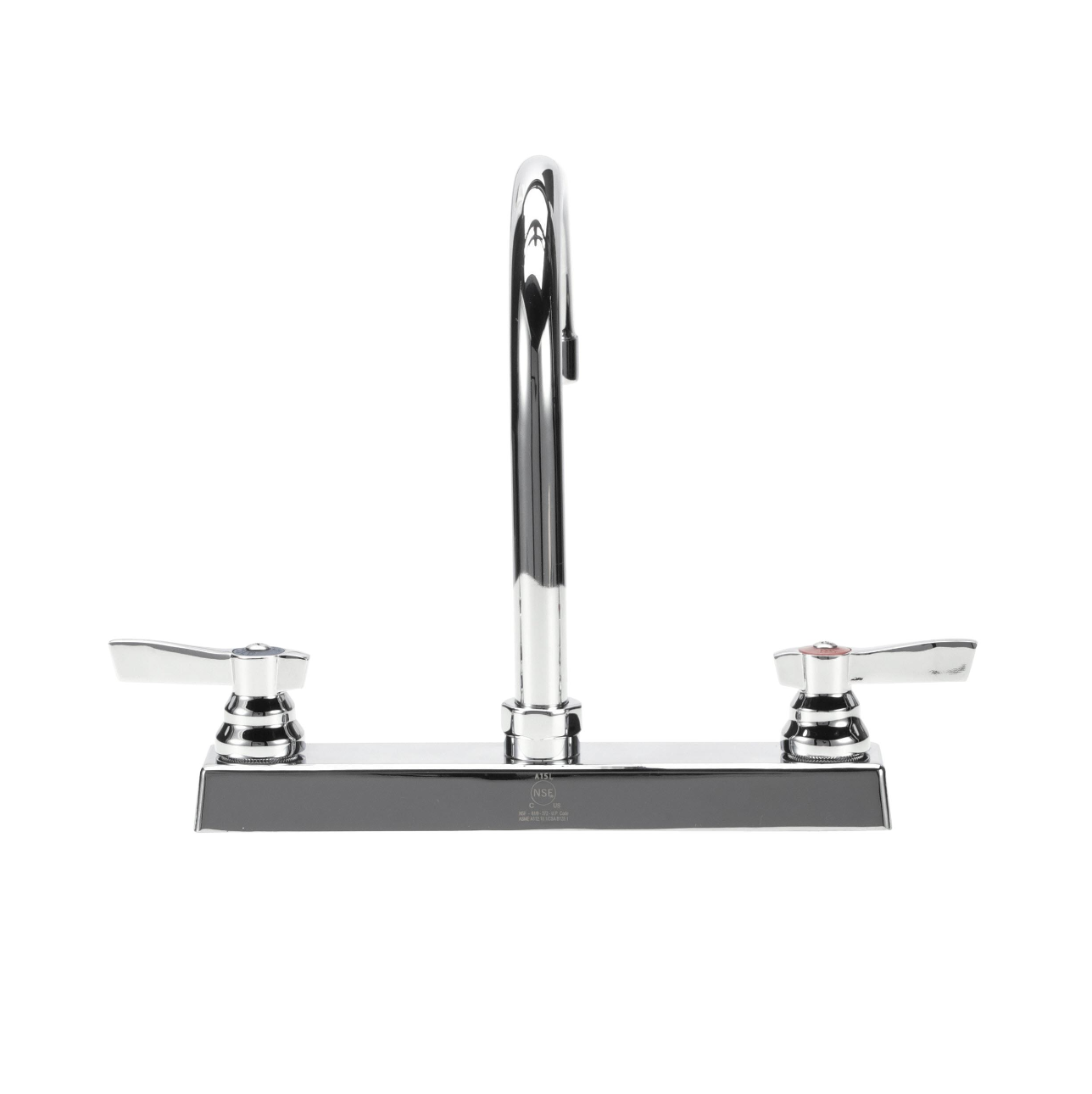 TOP-LINE® 8" OC Deck Mount Faucet Ceramic Valves with 6" Swivel Gooseneck Spout