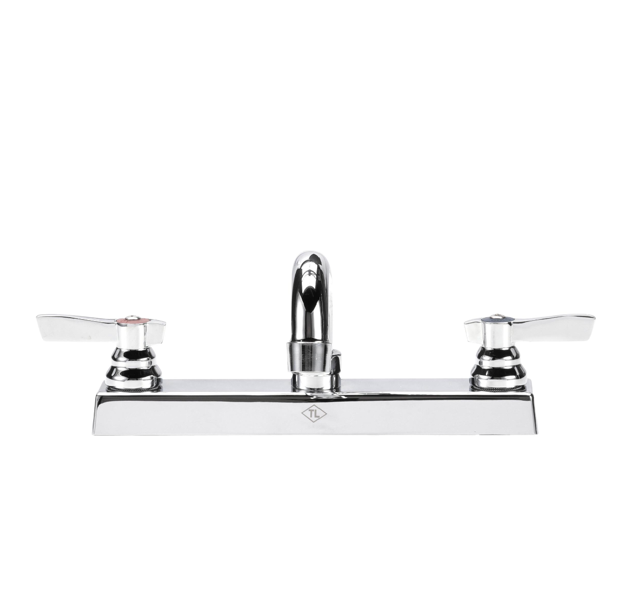 TOP-LINE® 8" OC Deck Mount Faucet Ceramic Valves with 6" Swivel Spout