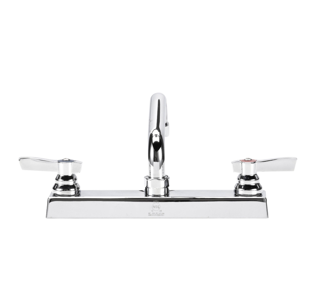 TOP-LINE® 8" OC Deck Mount Faucet Ceramic Valves with 6" Swivel Spout