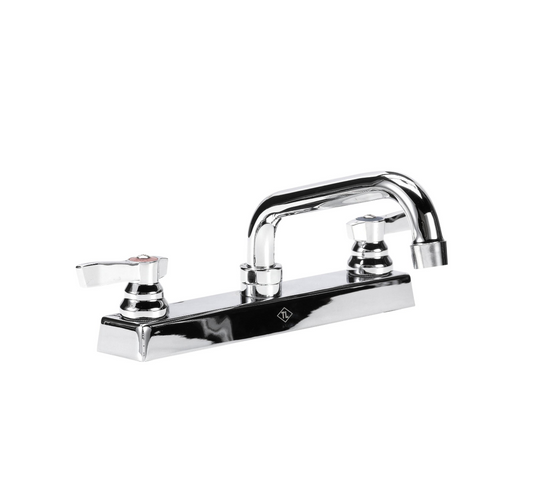 TOP-LINE® 8" OC Deck Mount Faucet Ceramic Valves with 8" Swivel Spout