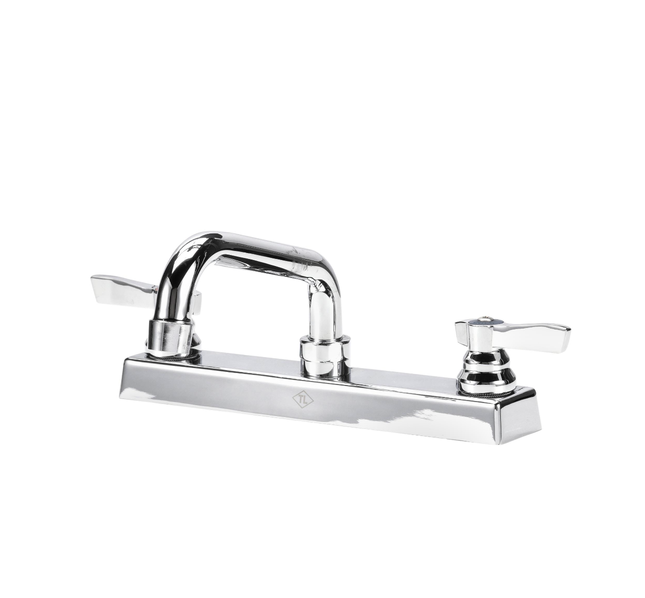 TOP-LINE® 8" OC Deck Mount Faucet Ceramic Valves with 10" Swivel Spout