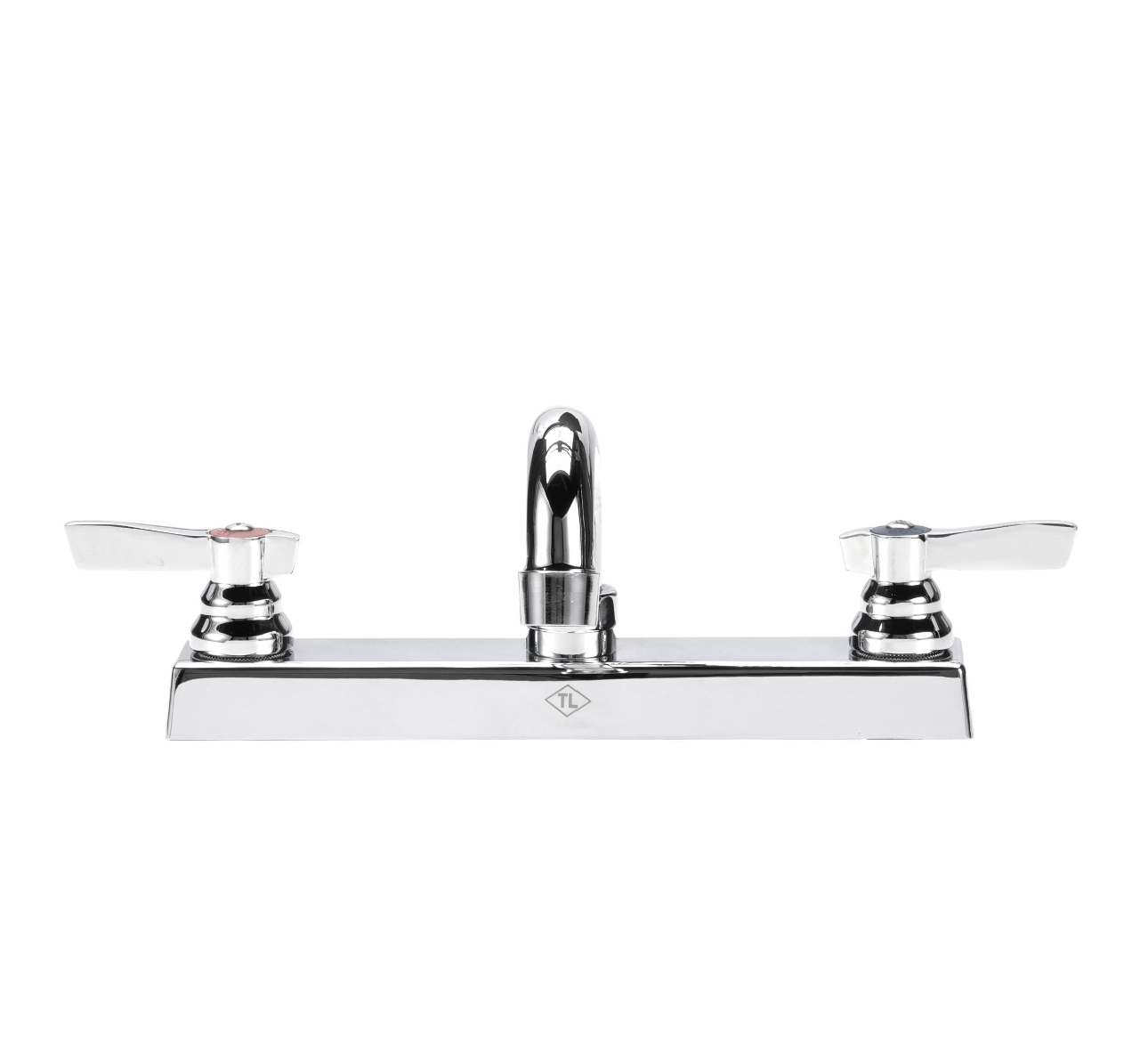TOP-LINE® 8" OC Deck Mount Faucet Ceramic Valves with 10" Swivel Spout