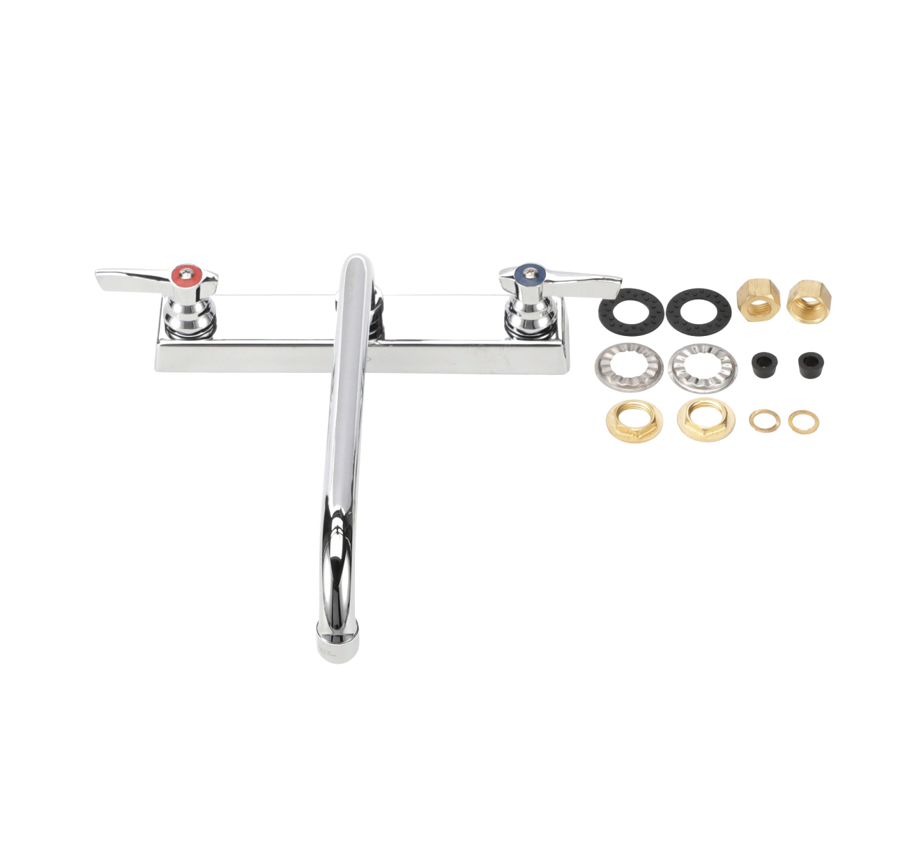 TOP-LINE® 8" OC Deck Mount Faucet Ceramic Valves with 12" Swivel Spout
