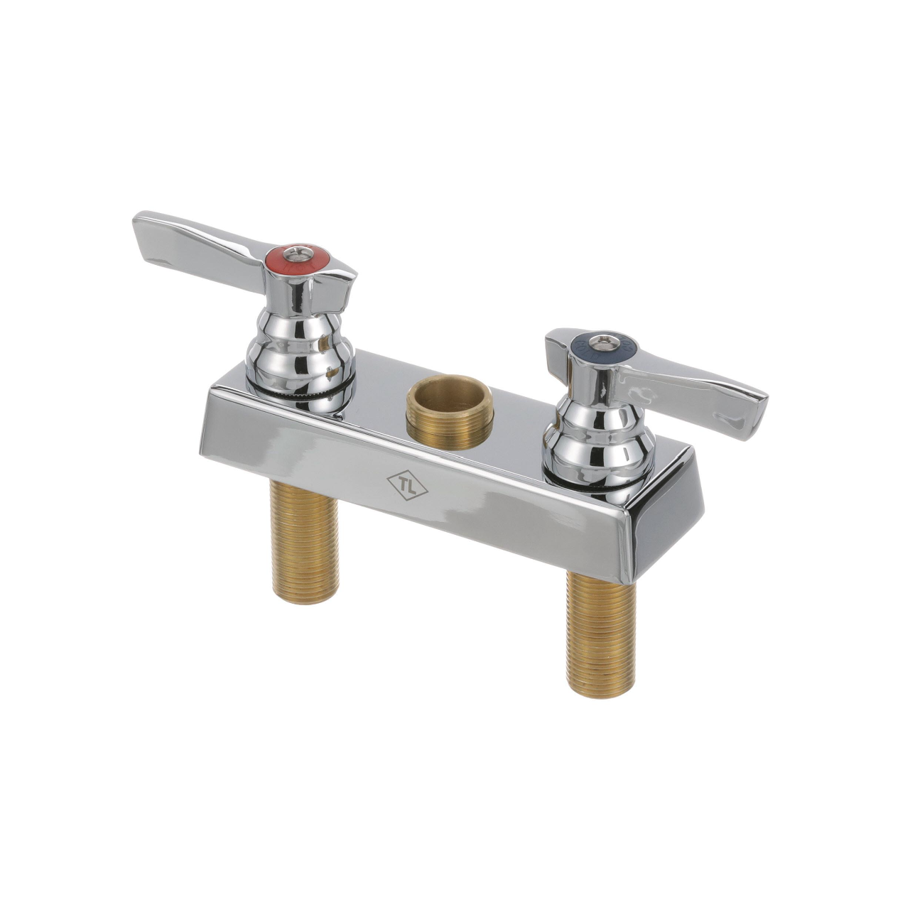 TOP-LINE® Faucet Body, Deck Mount, 4" (102mm) O.C. Inlets, 1/4-Turn Ceramic Valves, Built-In Check Valve