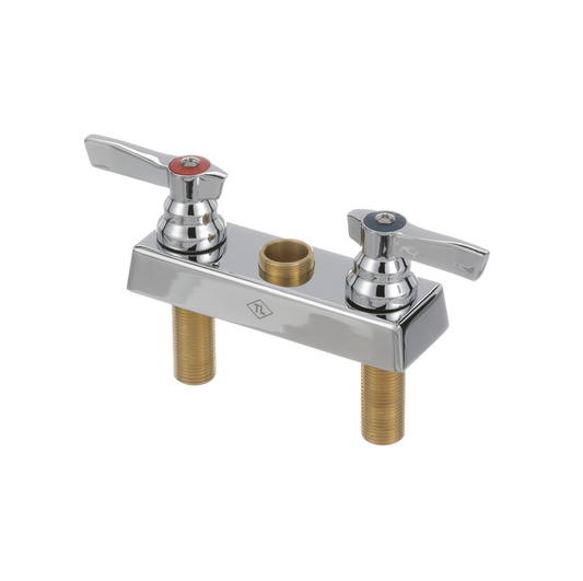 TOP-LINE® Faucet Body, Deck Mount, 4" (102mm) O.C. Inlets, 1/4-Turn Ceramic Valves, Built-In Check Valve