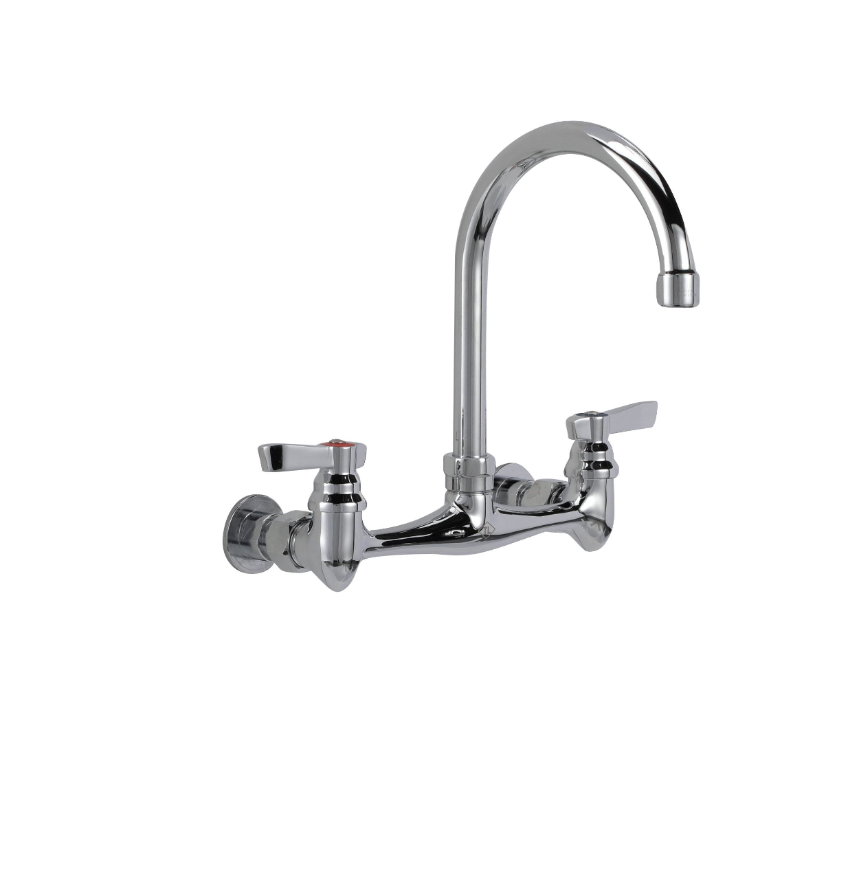 TOP-LINE® 8" OC Wall Mount Faucet with 6" Gooseneck Spout