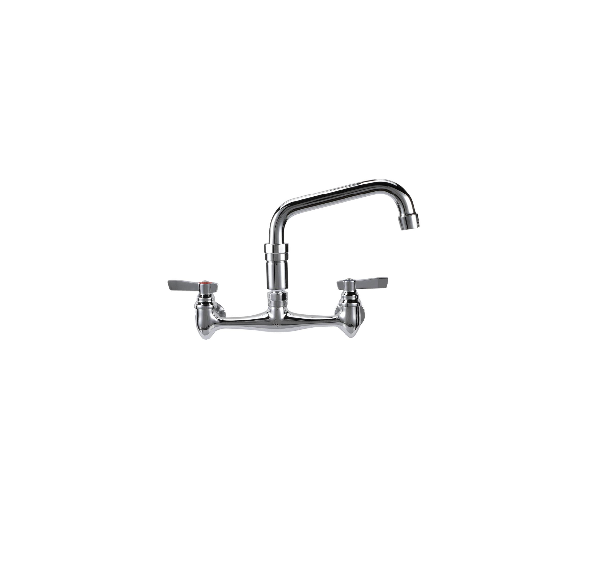 TOP-LINE® 8" OC Wall Mount Faucet with 18" Double Jointed Swivel Spout