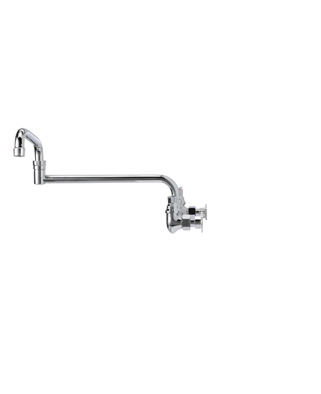 TOP-LINE® 8" OC Wall Mount Faucet with 18" Double Jointed Swivel Spout