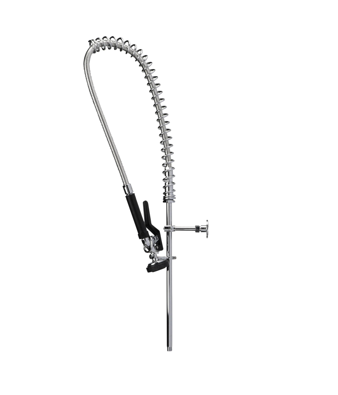 TOP-LINE® Pre-Rinse Assembly Top Half Includes: Riser, Hook, Wall Bracket, Spring Retainer, 44" Hose with Grip