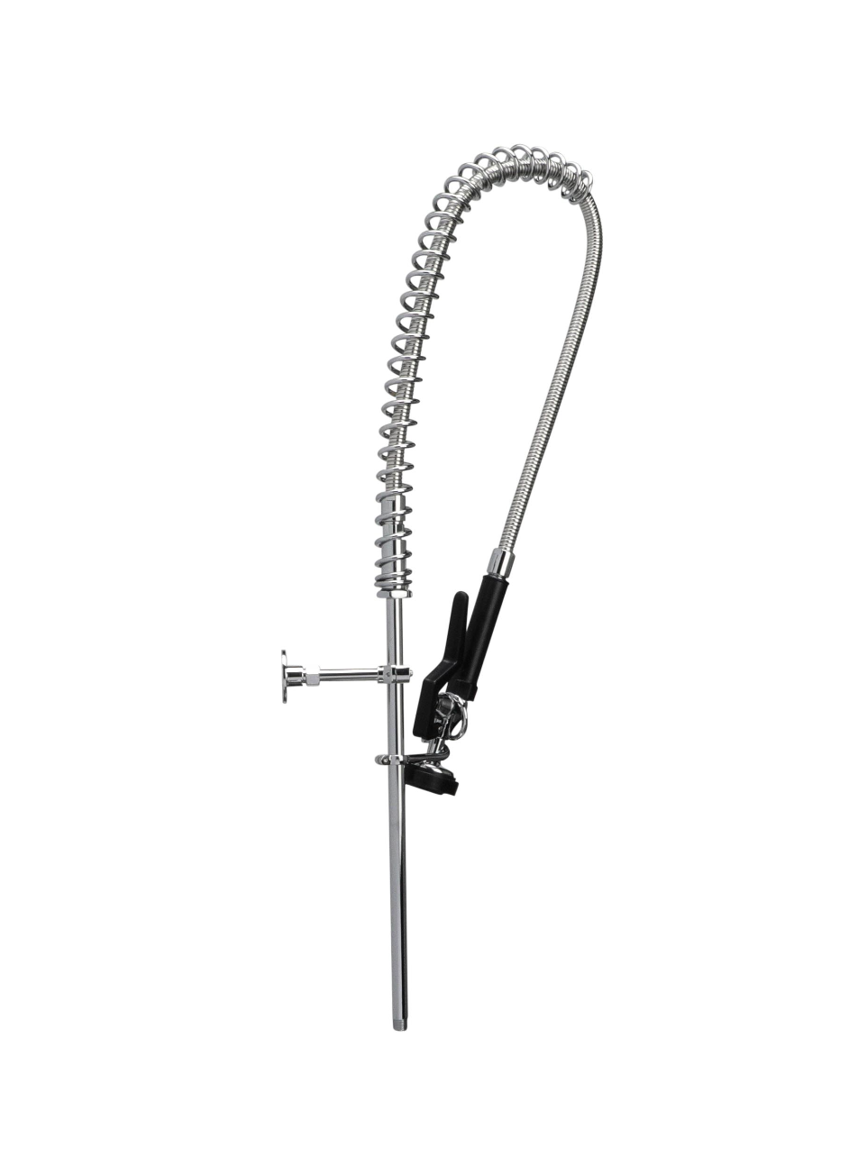 TOP-LINE® Pre-Rinse Assembly Top Half Includes: Riser, Hook, Wall Bracket, Spring Retainer, 44" Hose with Grip