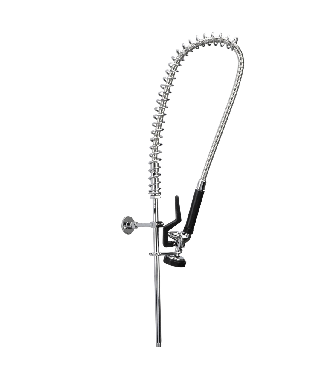 TOP-LINE® Pre-Rinse Assembly Top Half Includes: Riser, Hook, Wall Bracket, Spring Retainer, 44" Hose with Grip