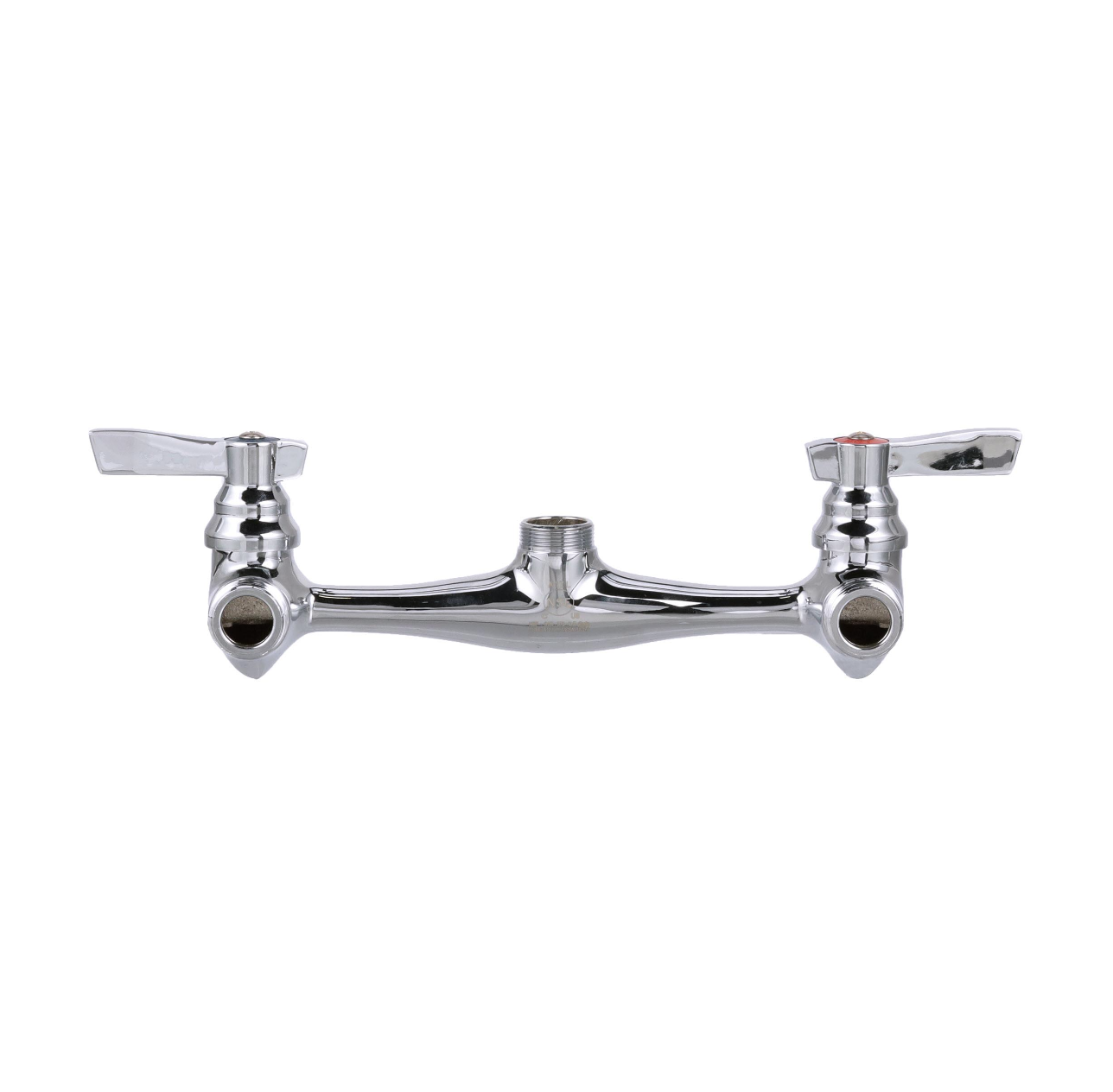 TOP-LINE® Faucet Body, Wall Mount, 8" (203mm) O.C., Full Turn Compression Valves, Lever Handles, Check Valves