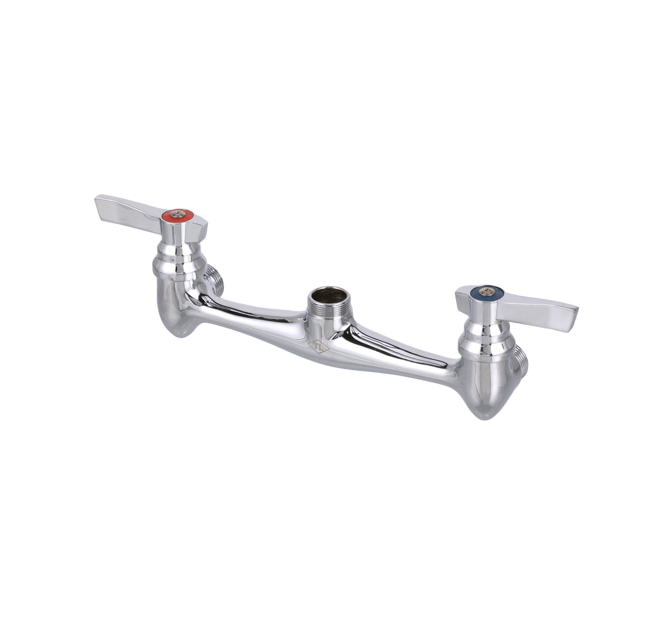 TOP-LINE® Faucet Body, Wall Mount, 8" (203mm) O.C., Full Turn Compression Valves, Lever Handles, Check Valves