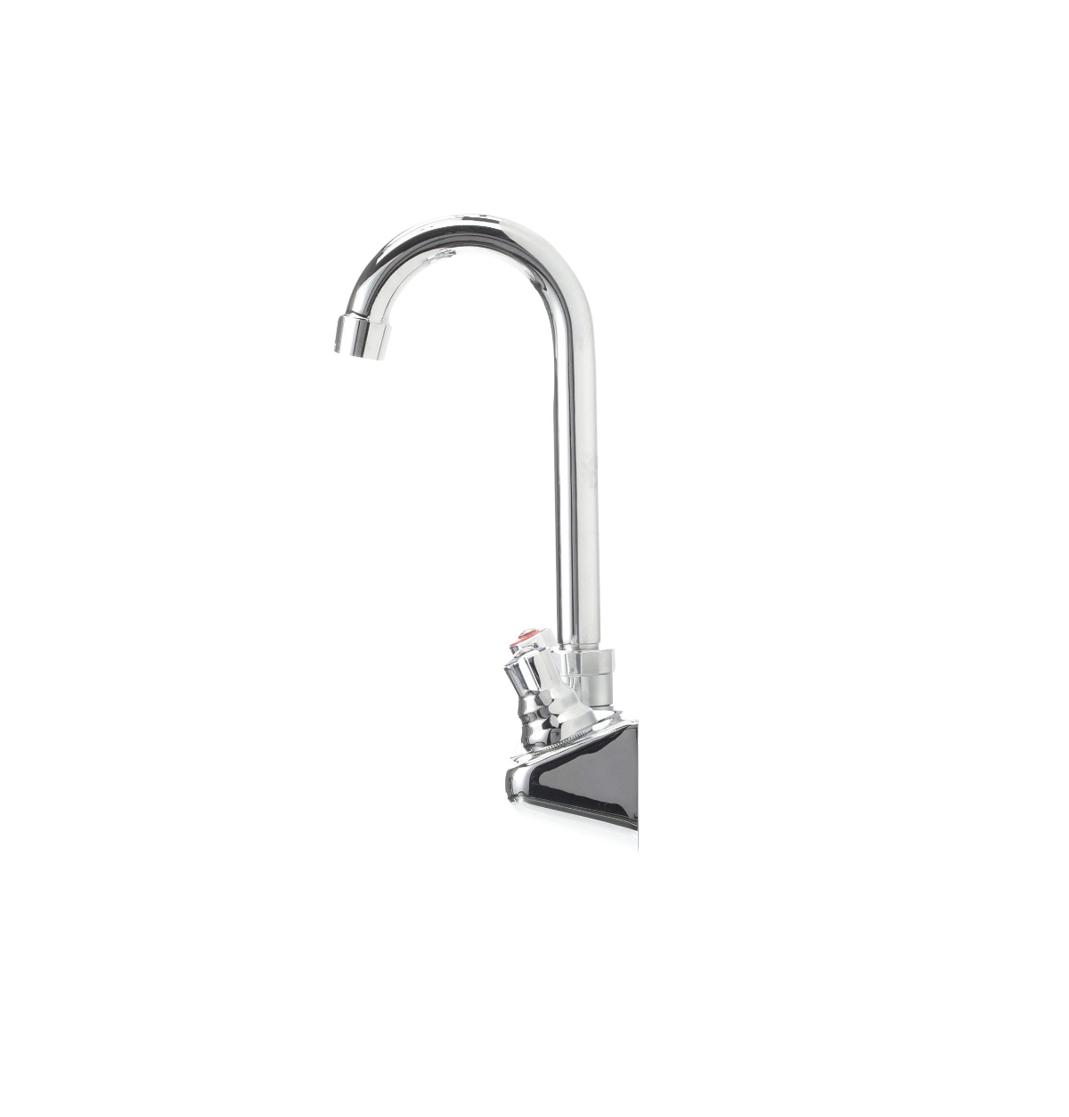 TOP-LINE® 4" OC Wall Mount Faucet Ceramic Valves with 3-1/2" Rigid Gooseneck Spout