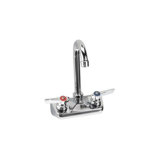 TOP-LINE® 4" OC Wall Mount Faucet Ceramic Valves with 3-1/2" Rigid Gooseneck Spout