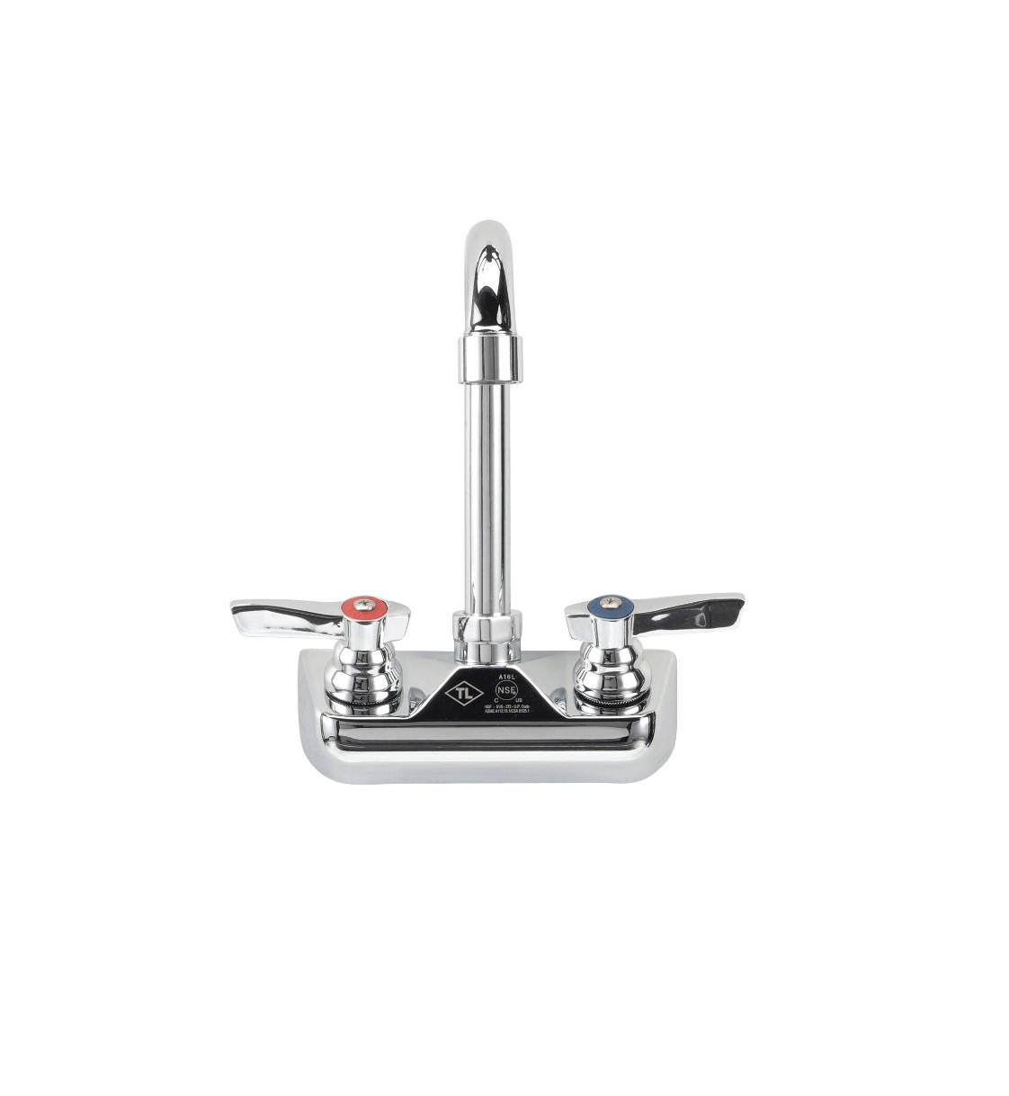 TOP-LINE® 4" OC Wall Mount Faucet Ceramic Valves with 3-1/2" Swivel Gooseneck Spout