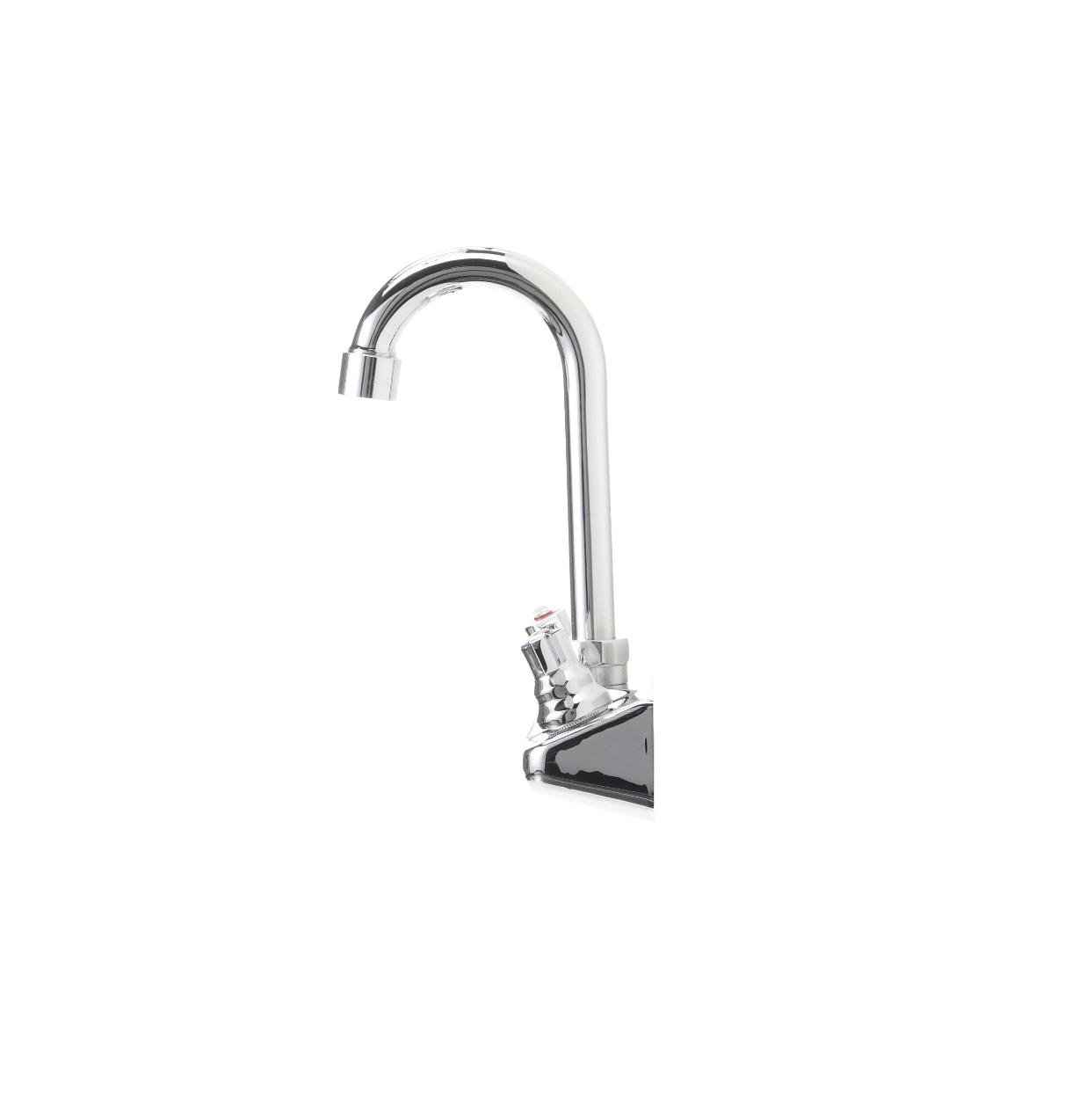 TOP-LINE® 4" OC Wall Mount Faucet Ceramic Valves with 3-1/2" Swivel Gooseneck Spout