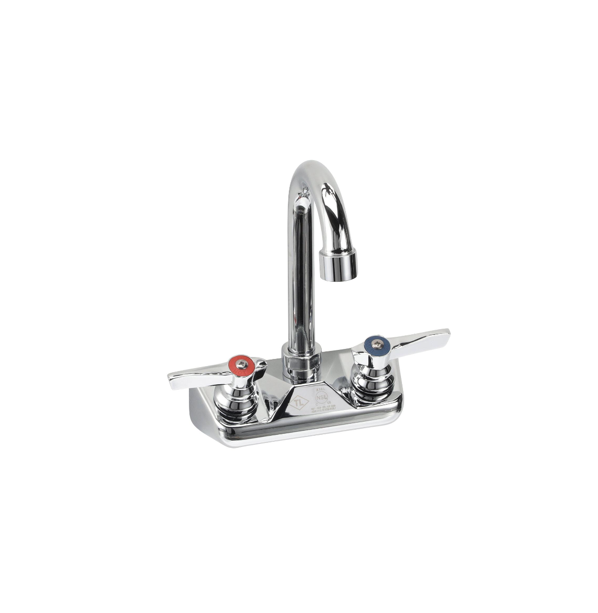 TOP-LINE® 4" OC Wall Mount Faucet Ceramic Valves with 3-1/2" Swivel Gooseneck Spout