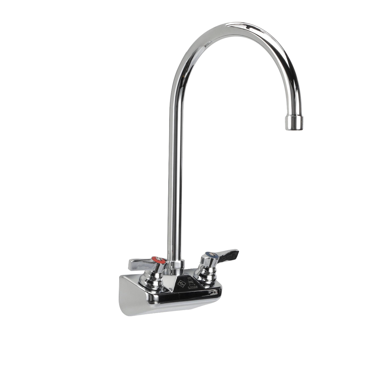 TOP-LINE® 4" OC Wall Mount Faucet Ceramic Valves with 8-1/2" Swivel Gooseneck Spout