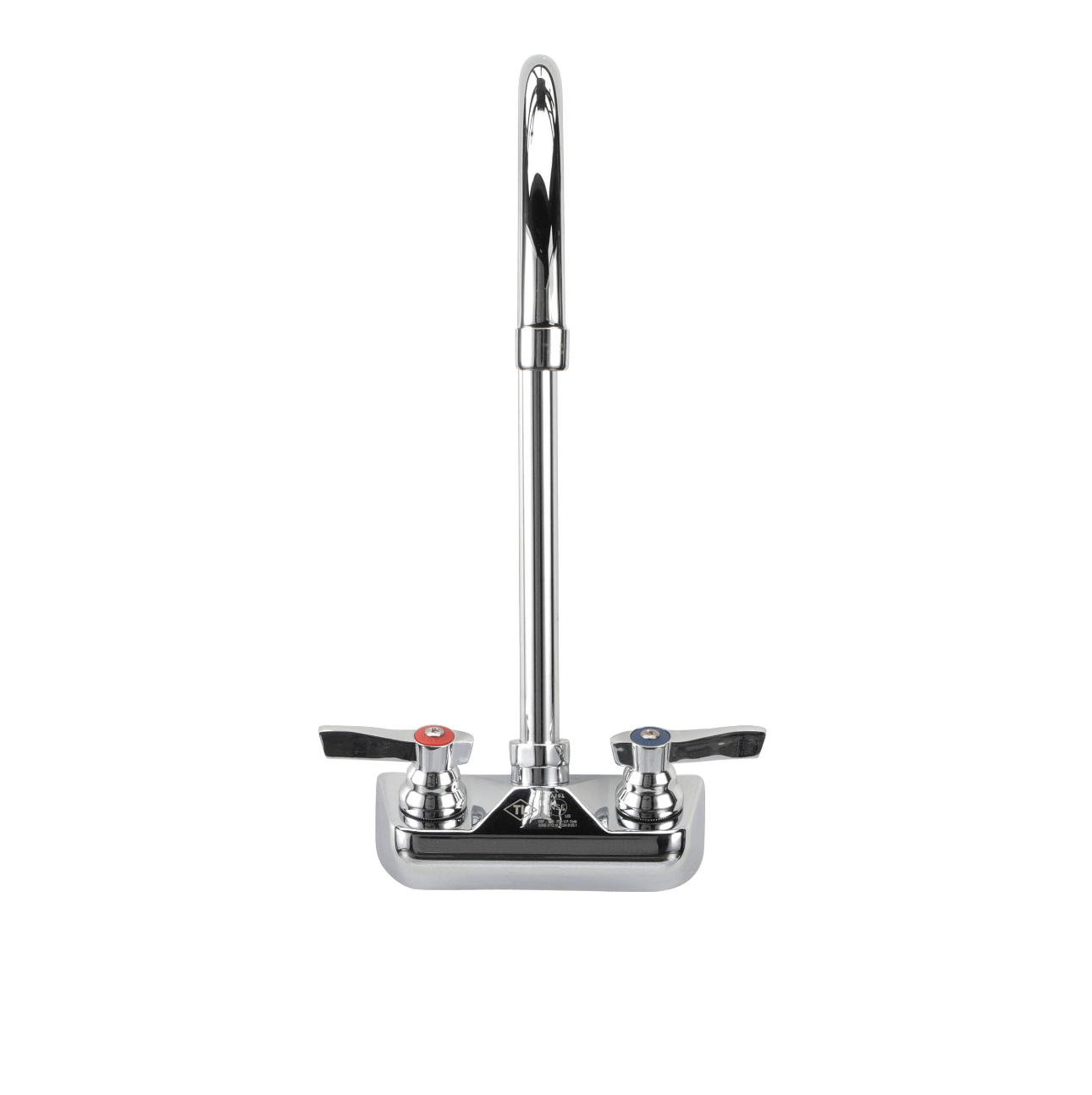 TOP-LINE® 4" OC Wall Mount Faucet Ceramic Valves with 8-1/2" Swivel Gooseneck Spout