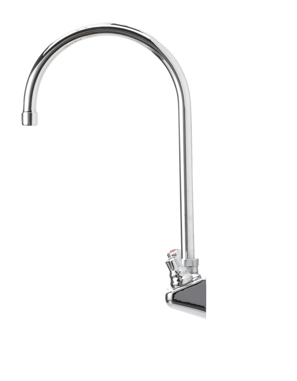 TOP-LINE® 4" OC Wall Mount Faucet Ceramic Valves with 8-1/2" Swivel Gooseneck Spout