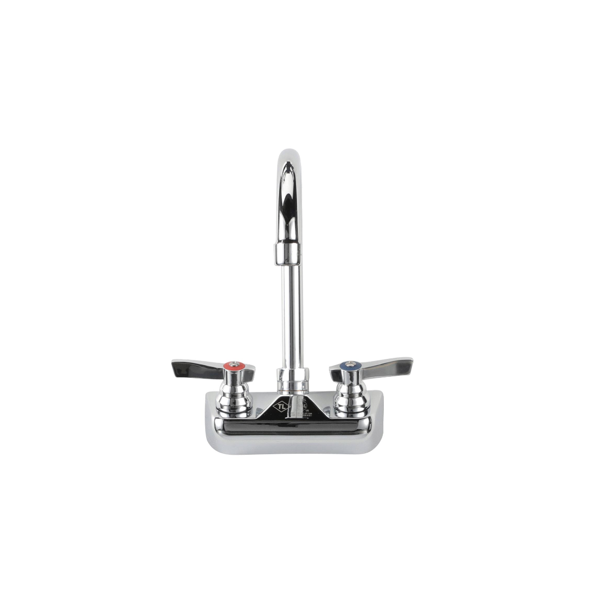 TOP-LINE® 4" OC Wall Mount Faucet Ceramic Valves with 6" Swivel Gooseneck Spout