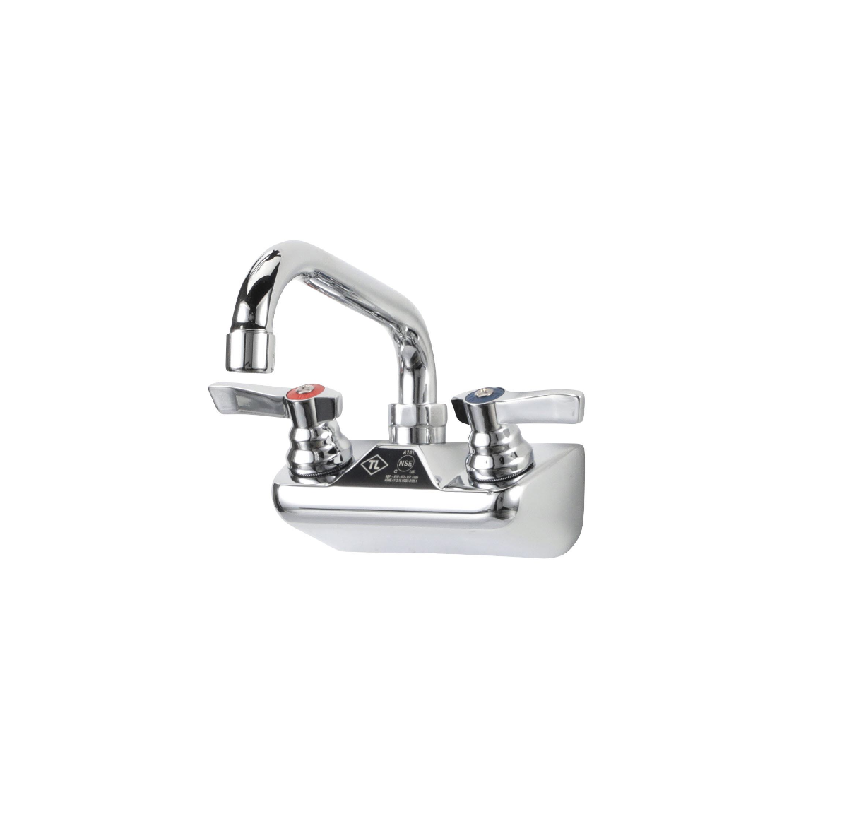 TOP-LINE® 4" OC Wall Mount Faucet Ceramic Valves with 12" Swivel Spout