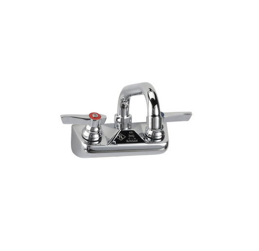 TOP-LINE® 4" OC Wall Mount Faucet Ceramic Valves with 12" Swivel Spout