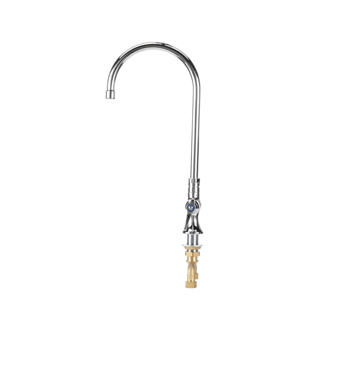 TOP-LINE® Double Pantry Deck Mount Faucet with 8-1/2" Swivel Gooseneck Spout