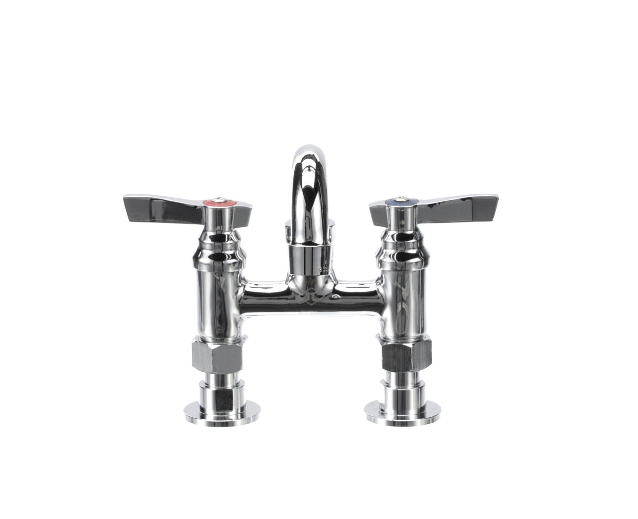 TOP-LINE® 4" OC Elevated Bridge Deck Mount Faucet Ceramic Valves with 6" Swivel Spout