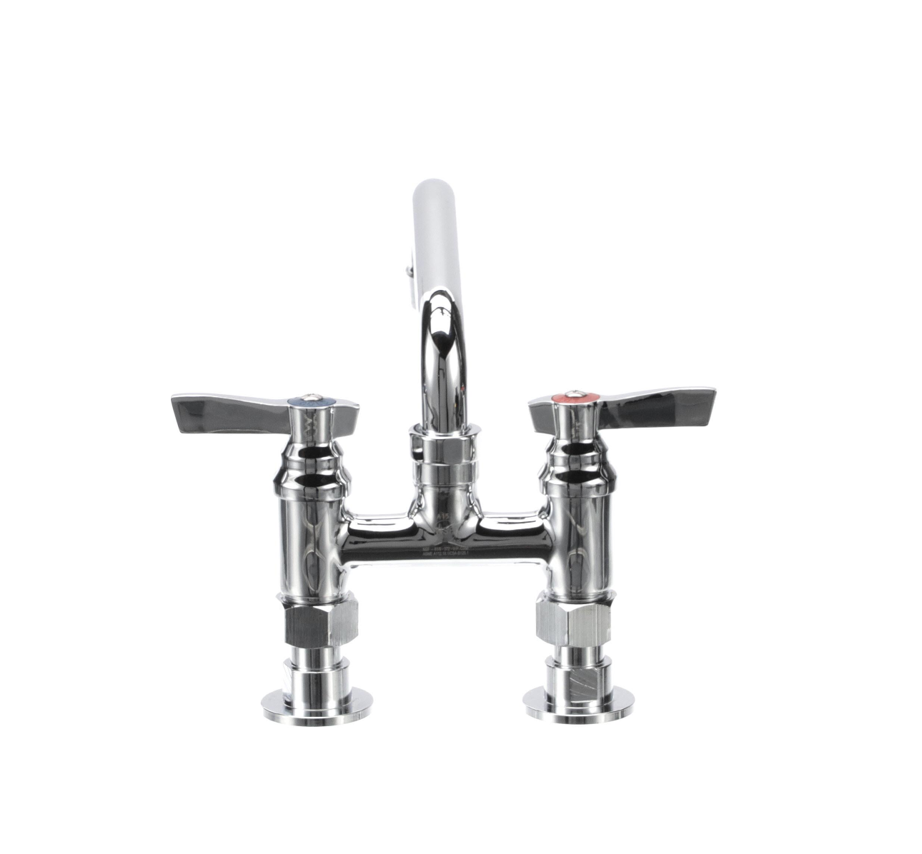 TOP-LINE® 4" OC Elevated Bridge Deck Mount Faucet Ceramic Valves with 6" Swivel Spout