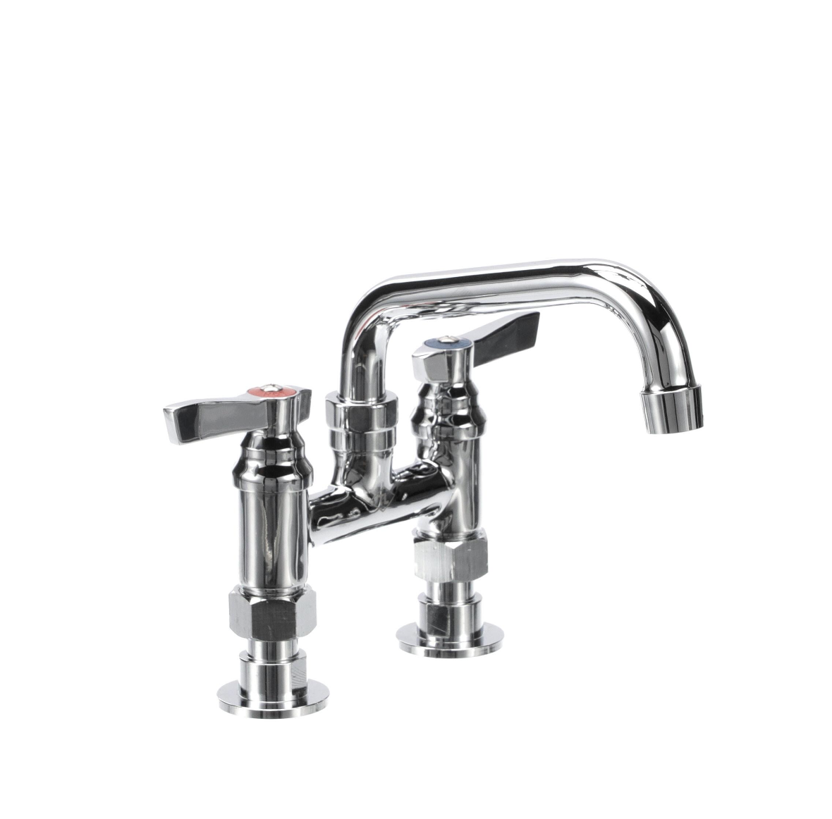 TOP-LINE® 4" OC Elevated Bridge Deck Mount Faucet Ceramic Valves with 6" Swivel Spout