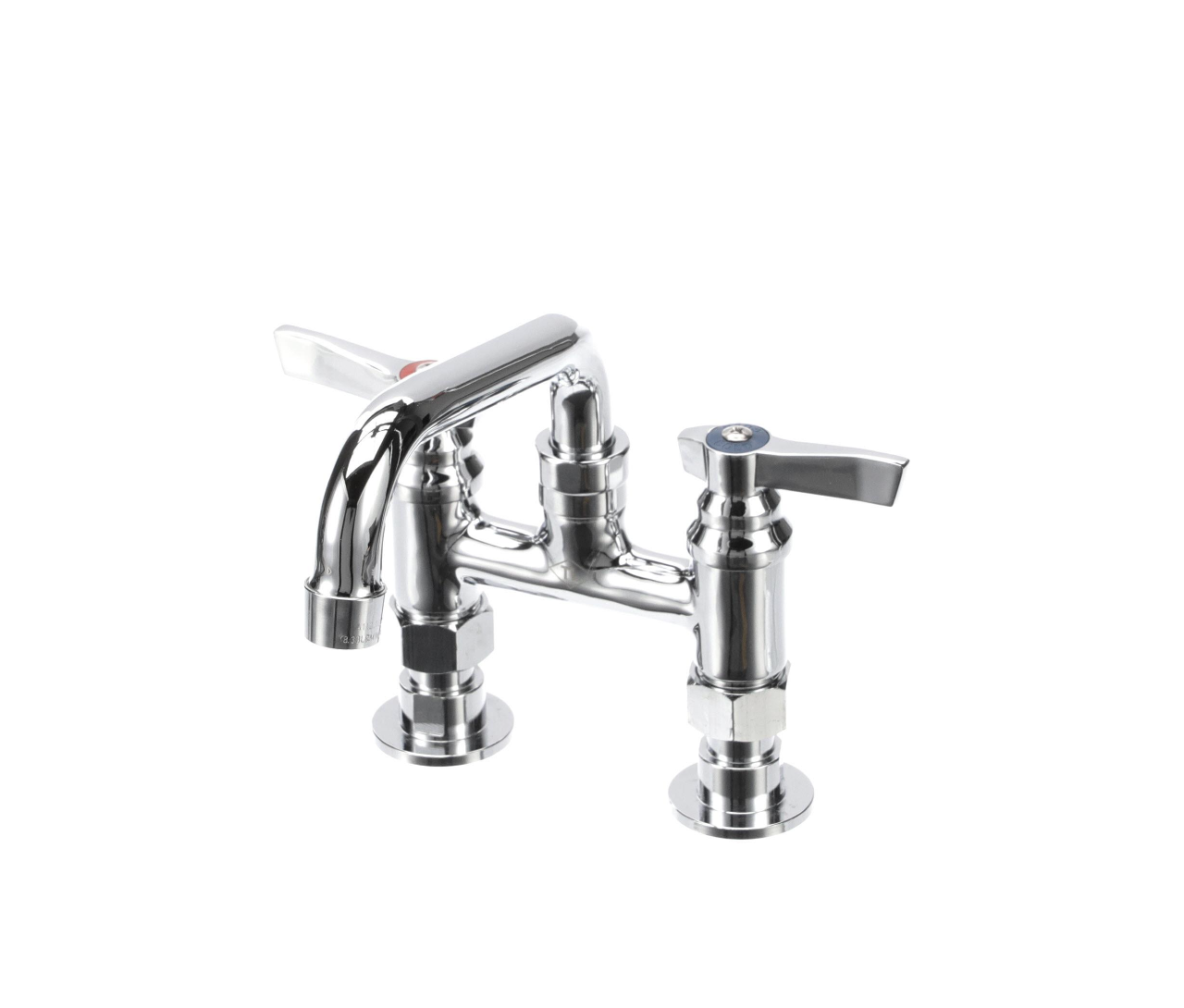 TOP-LINE® 4" OC Elevated Bridge Deck Mount Faucet Ceramic Valves with 6" Swivel Spout