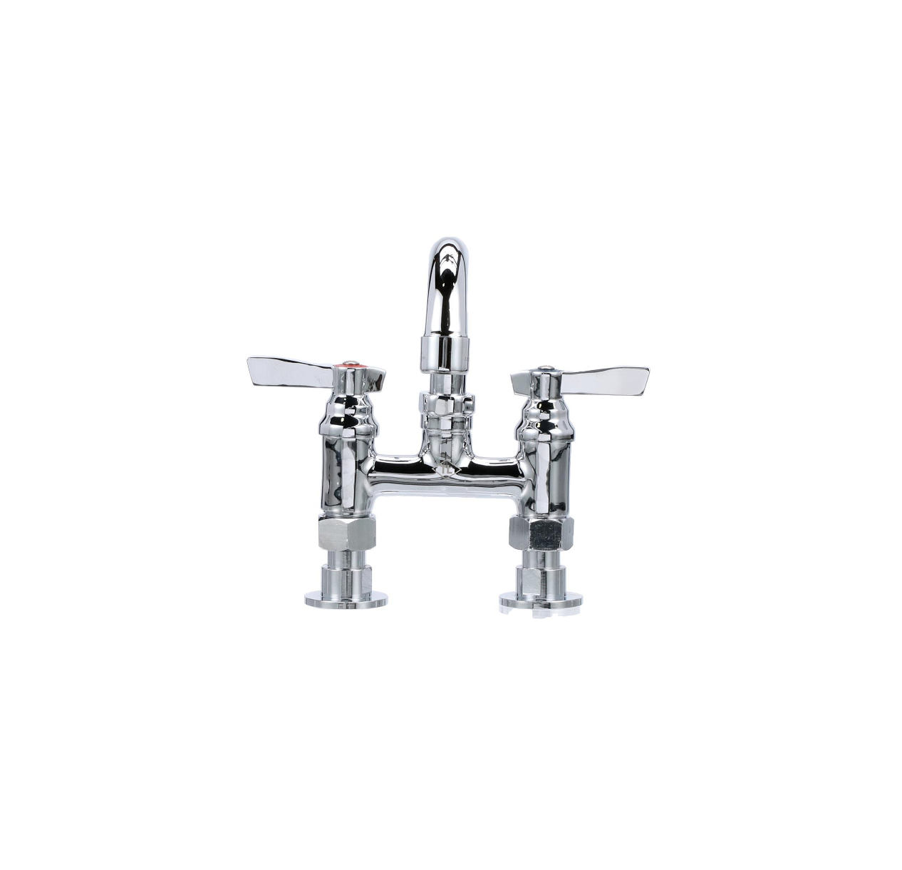 TOP-LINE® 4" OC Elevated Bridge Deck Mount Faucet Ceramic Valves with 8" Swivel Spout