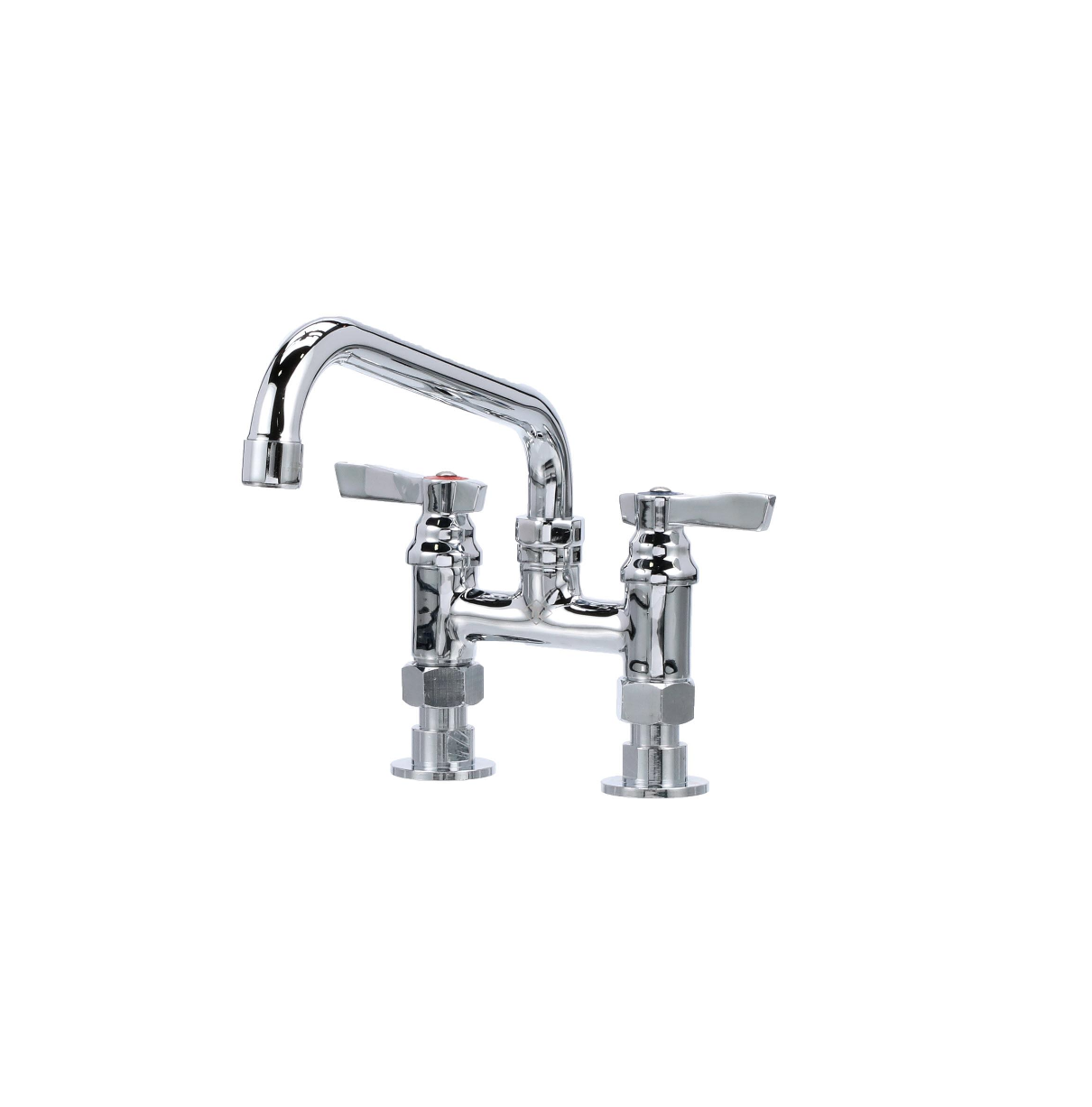 TOP-LINE® 4" OC Elevated Bridge Deck Mount Faucet Ceramic Valves with 8" Swivel Spout
