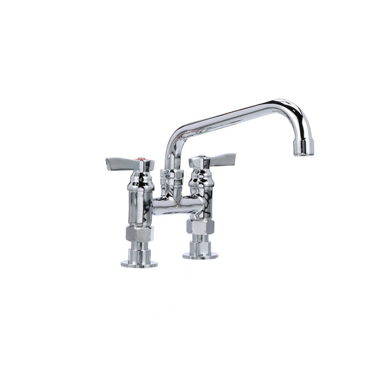 TOP-LINE® 4" OC Elevated Bridge Deck Mount Faucet Ceramic Valves with 8" Swivel Spout