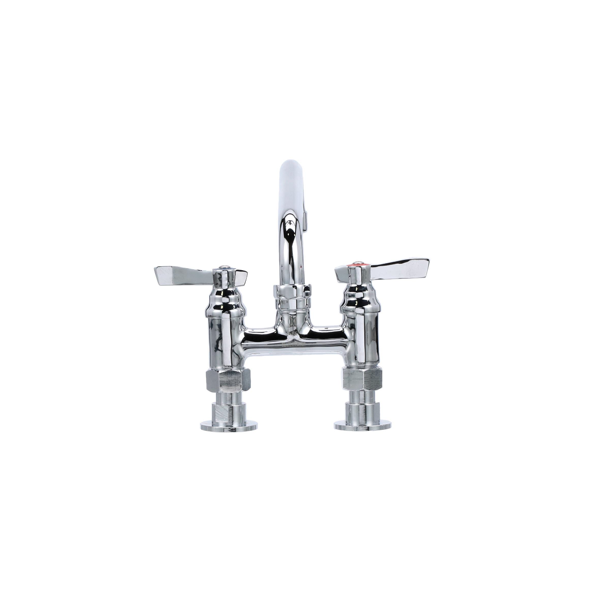 TOP-LINE® 4" OC Elevated Bridge Deck Mount Faucet Ceramic Valves with 12" Swivel Spout