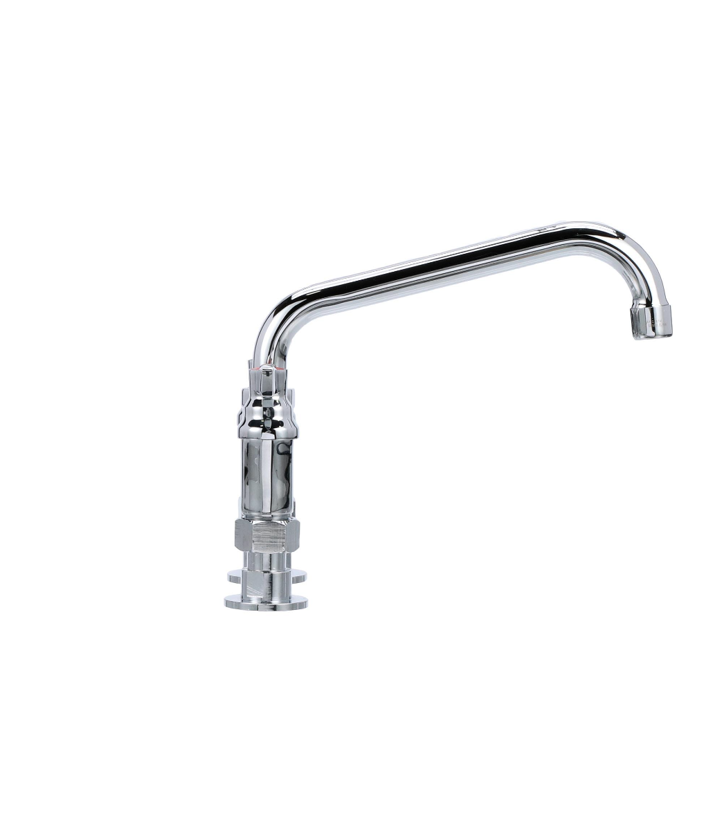 TOP-LINE® 4" OC Elevated Bridge Deck Mount Faucet Ceramic Valves with 12" Swivel Spout