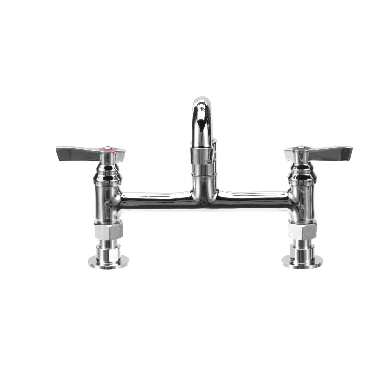 TOP-LINE® 8" OC Elevated Bridge Deck Mount Faucet Ceramic Valves with 6" Swivel Spout
