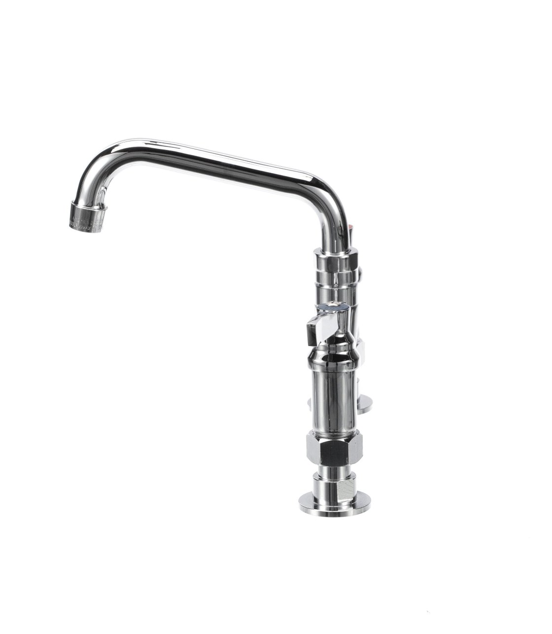 TOP-LINE® 8" OC Elevated Bridge Deck Mount Faucet Ceramic Valves with 6" Swivel Spout