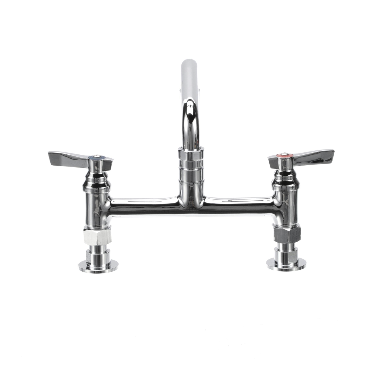 TOP-LINE® 8" OC Elevated Bridge Deck Mount Faucet Ceramic Valves with 6" Swivel Spout