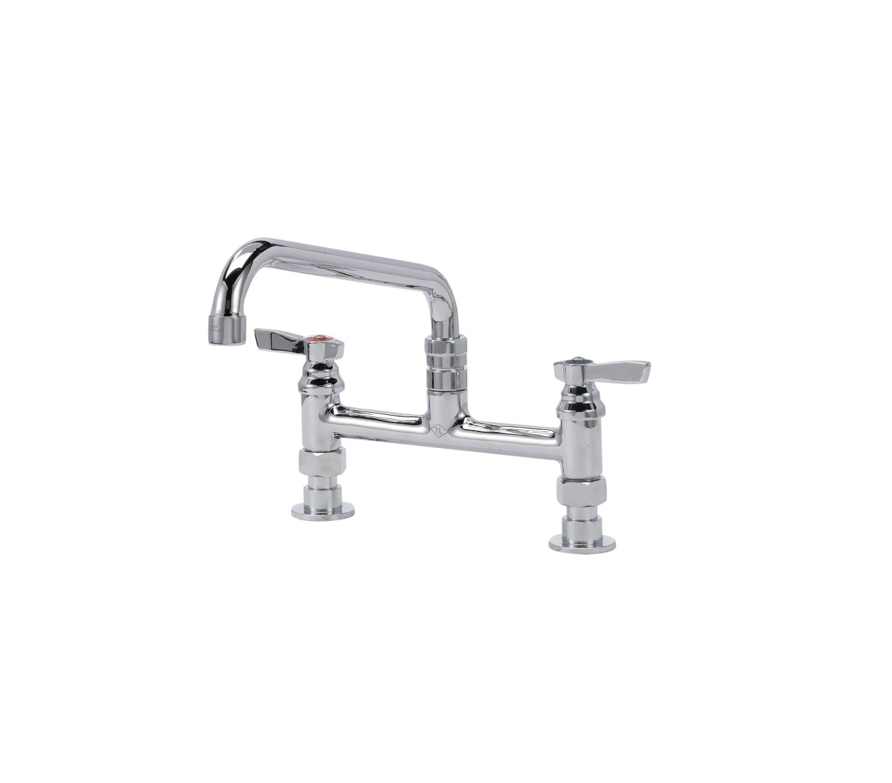 TOP-LINE® 8" OC Elevated Bridge Deck Mount Faucet Ceramic Valves with 10" Swivel Spout