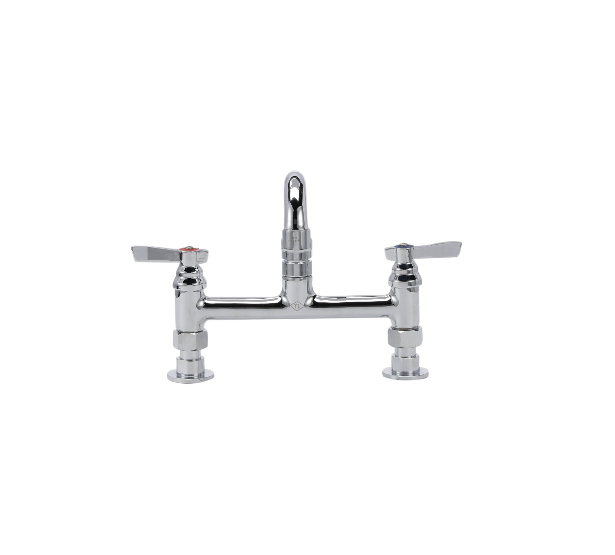 TOP-LINE® 8" OC Elevated Bridge Deck Mount Faucet Ceramic Valves with 10" Swivel Spout