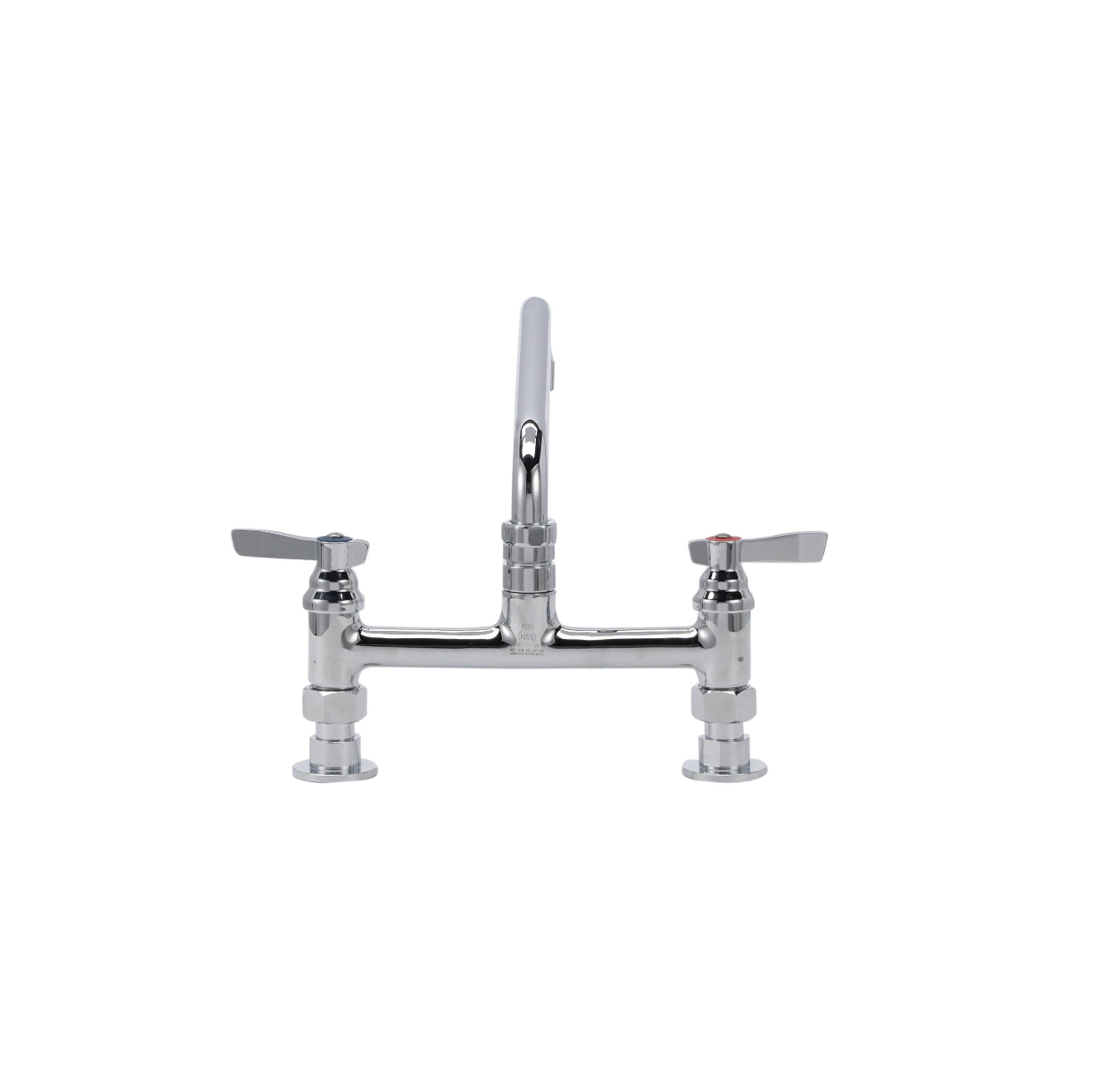 TOP-LINE® 8" OC Elevated Bridge Deck Mount Faucet Ceramic Valves with 10" Swivel Spout