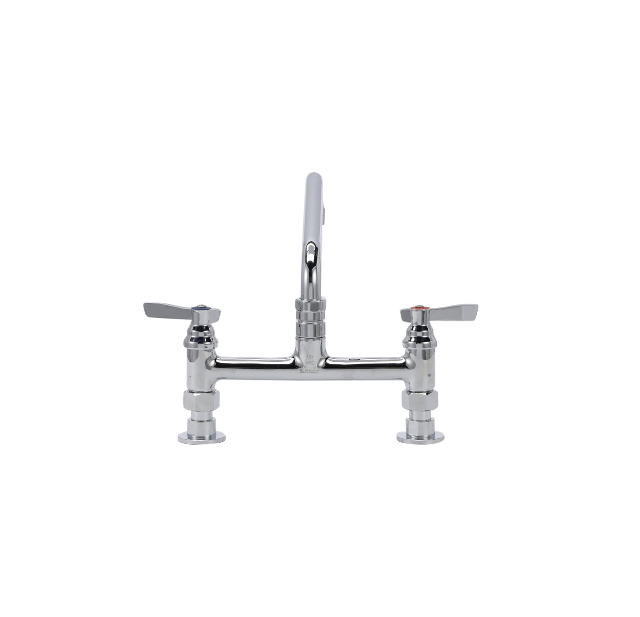 TOP-LINE® 8" OC Elevated Bridge Deck Mount Faucet Ceramic Valves with 12" Swivel Spout