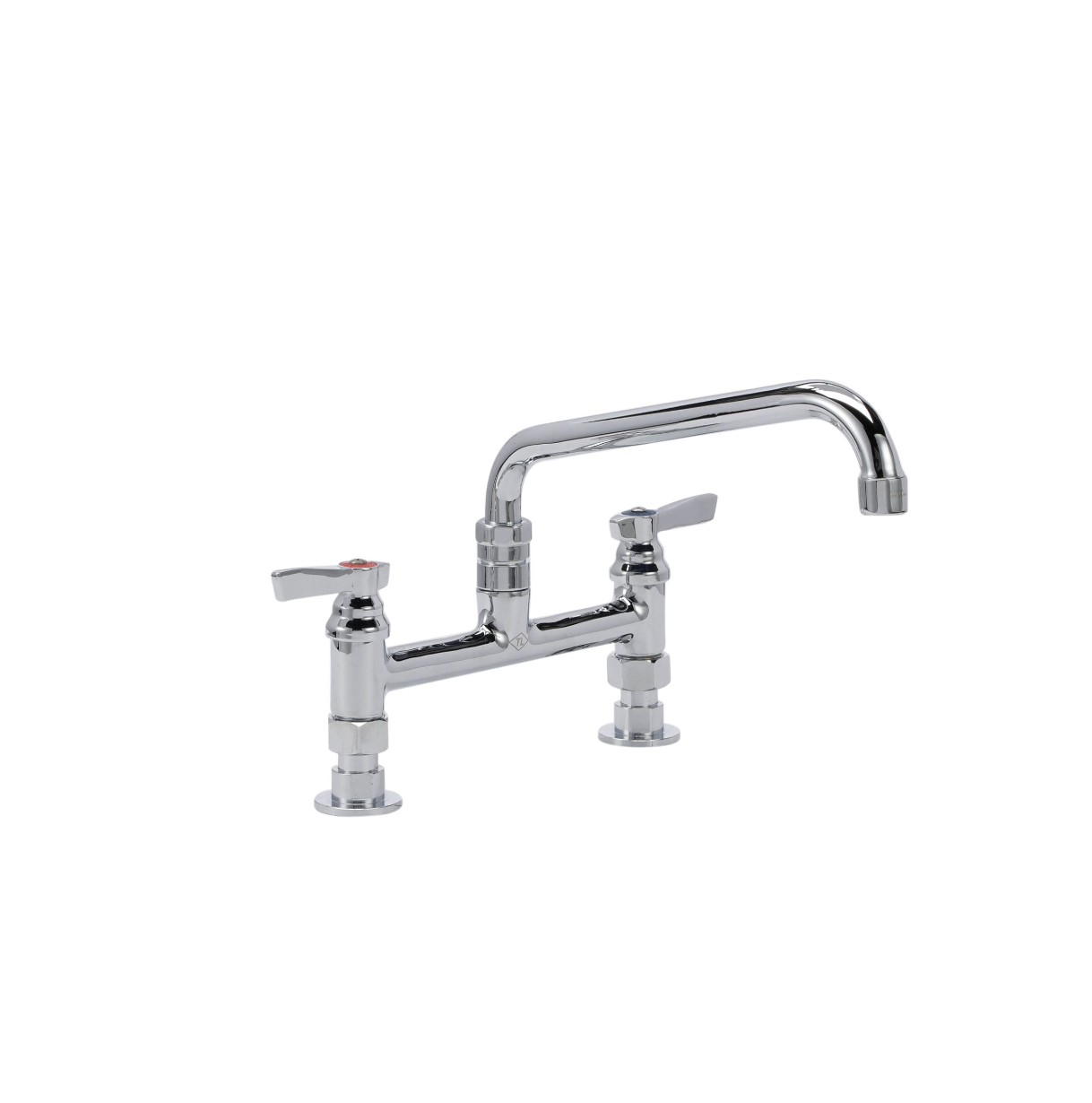 TOP-LINE® 8" OC Elevated Bridge Deck Mount Faucet Ceramic Valves with 12" Swivel Spout