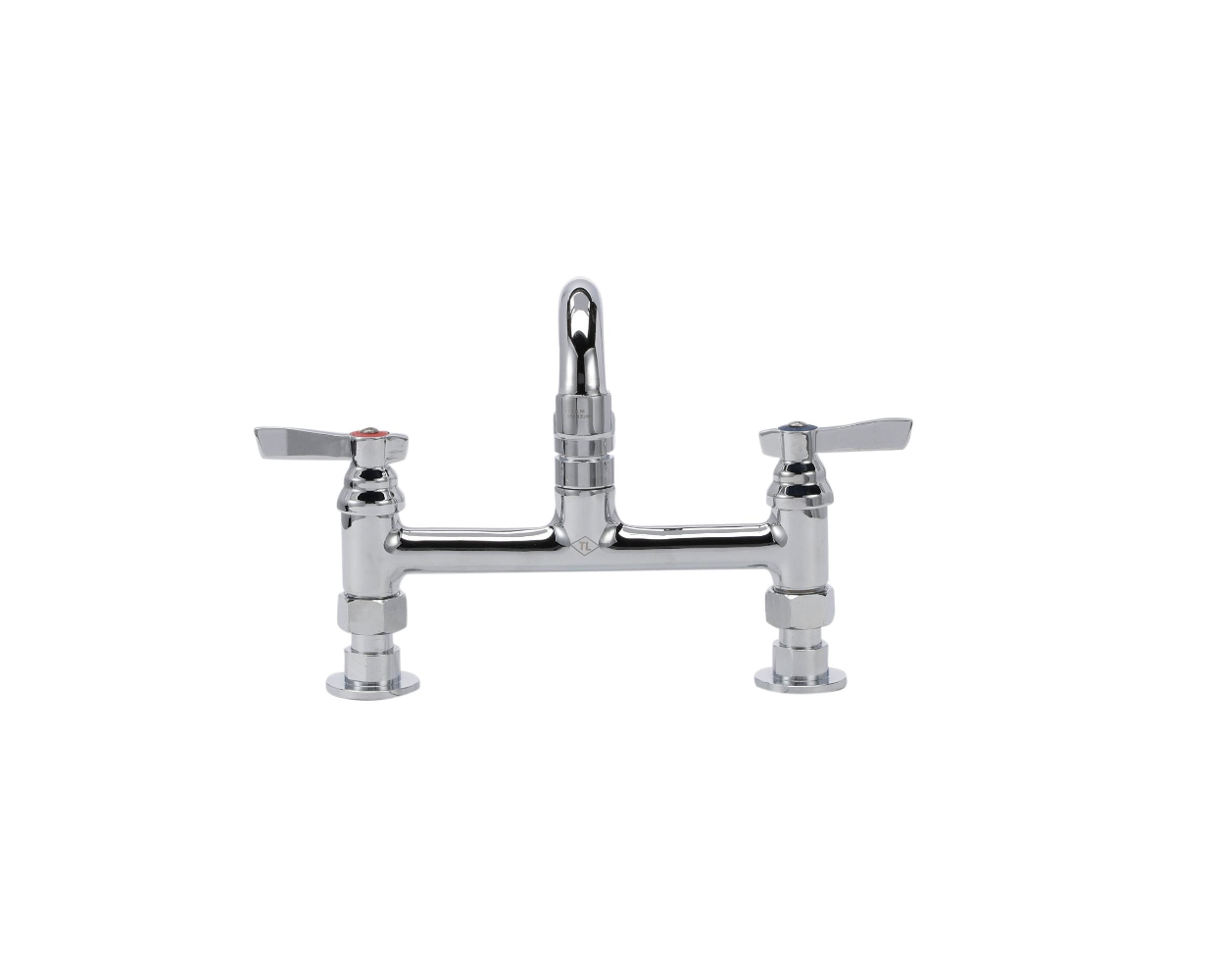TOP-LINE® 8" OC Elevated Bridge Deck Mount Faucet Ceramic Valves with 14" Swivel Spout