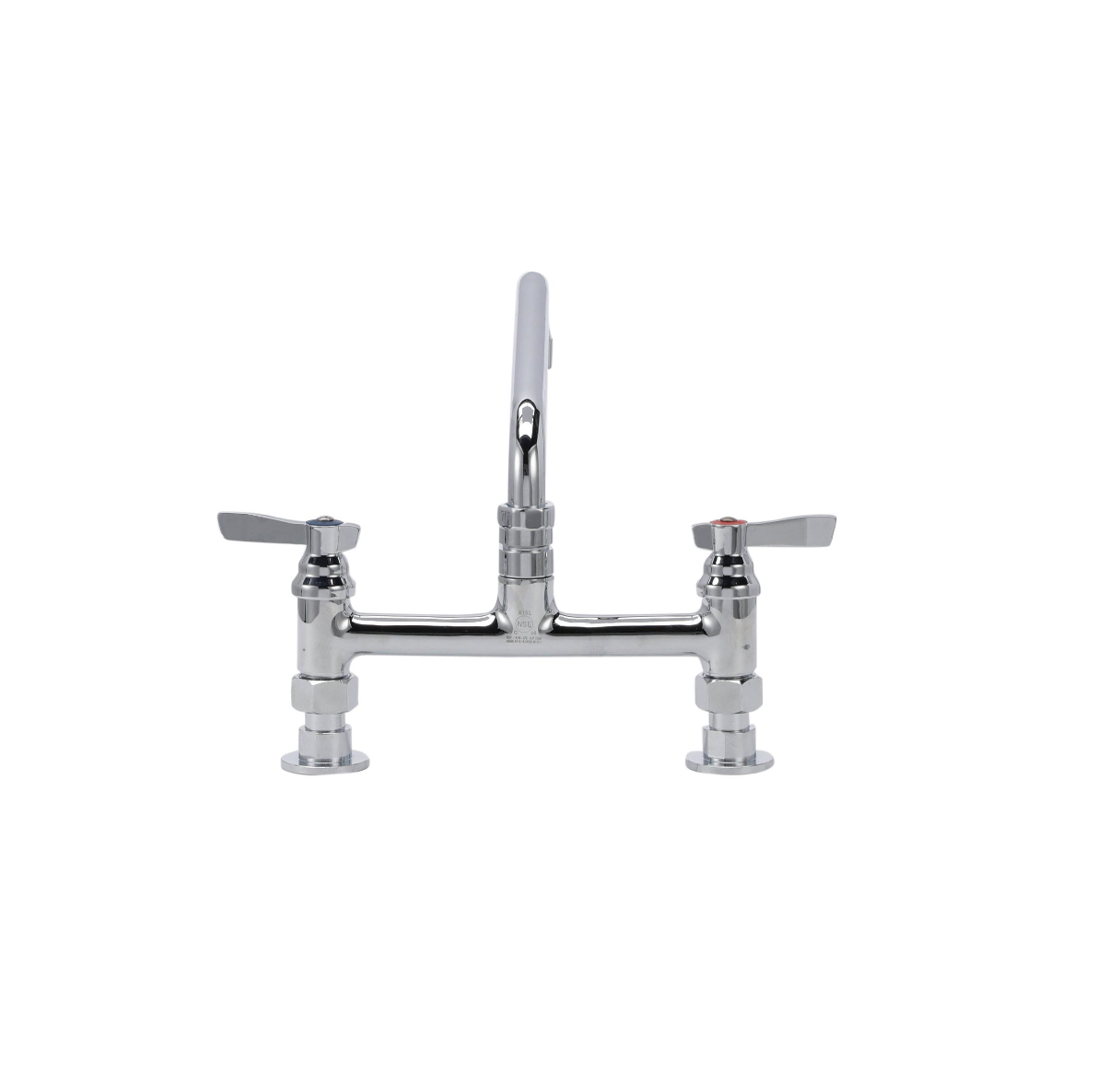 TOP-LINE® 8" OC Elevated Bridge Deck Mount Faucet Ceramic Valves with 14" Swivel Spout