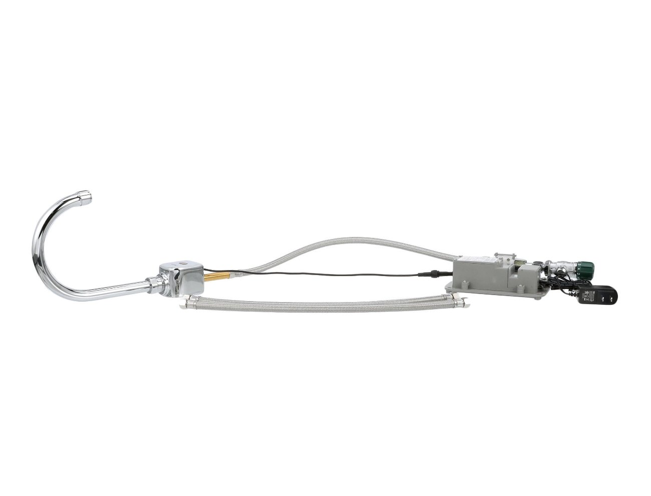 Intelli-Flo EZ Electronic Deck Mount Faucet 6-1/2" Gooseneck Spout AC Powered with Thermostatic Mixing Valve and 0.5 gpm PCA Spray